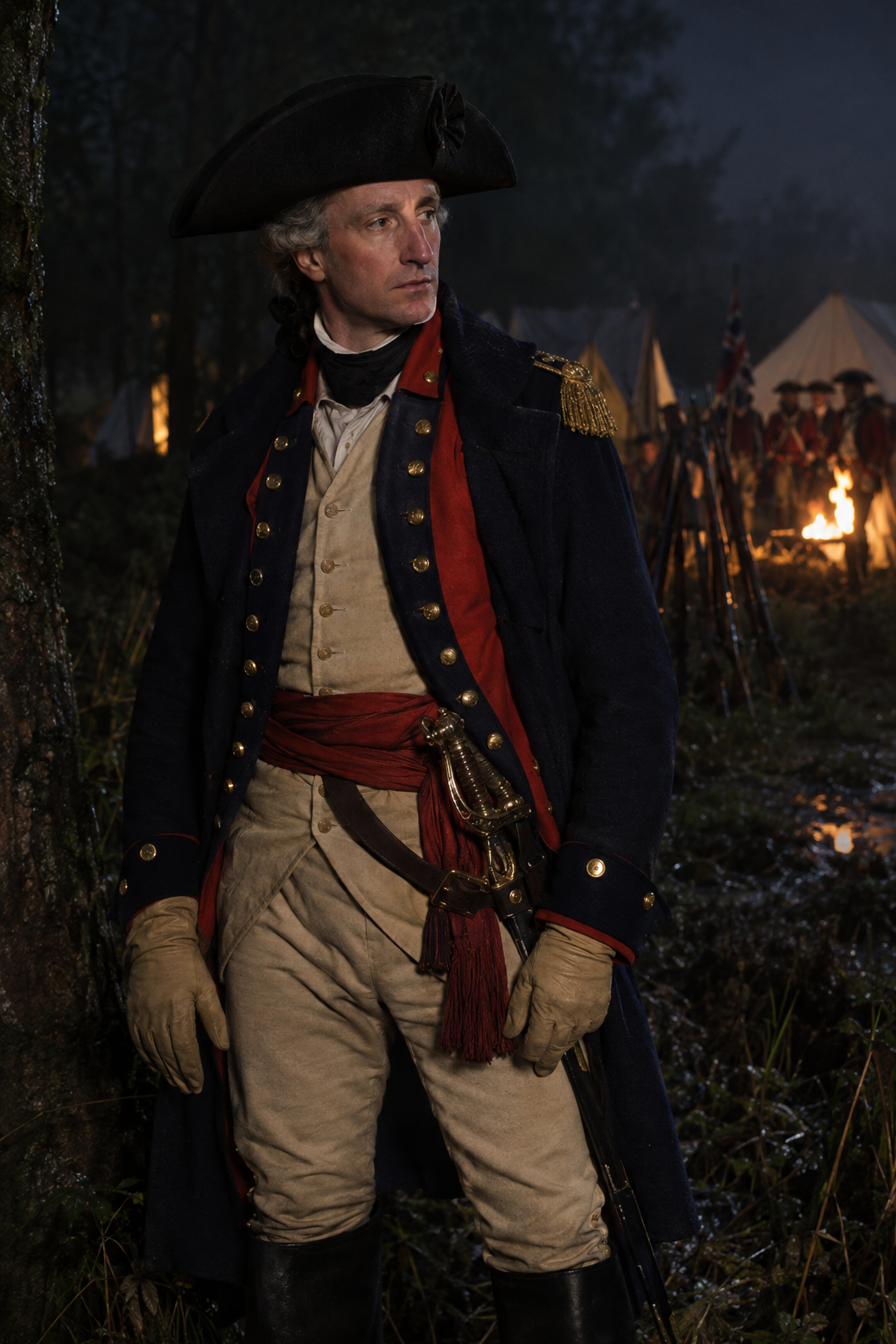 Cornwallis in British camp, Long Island — render A