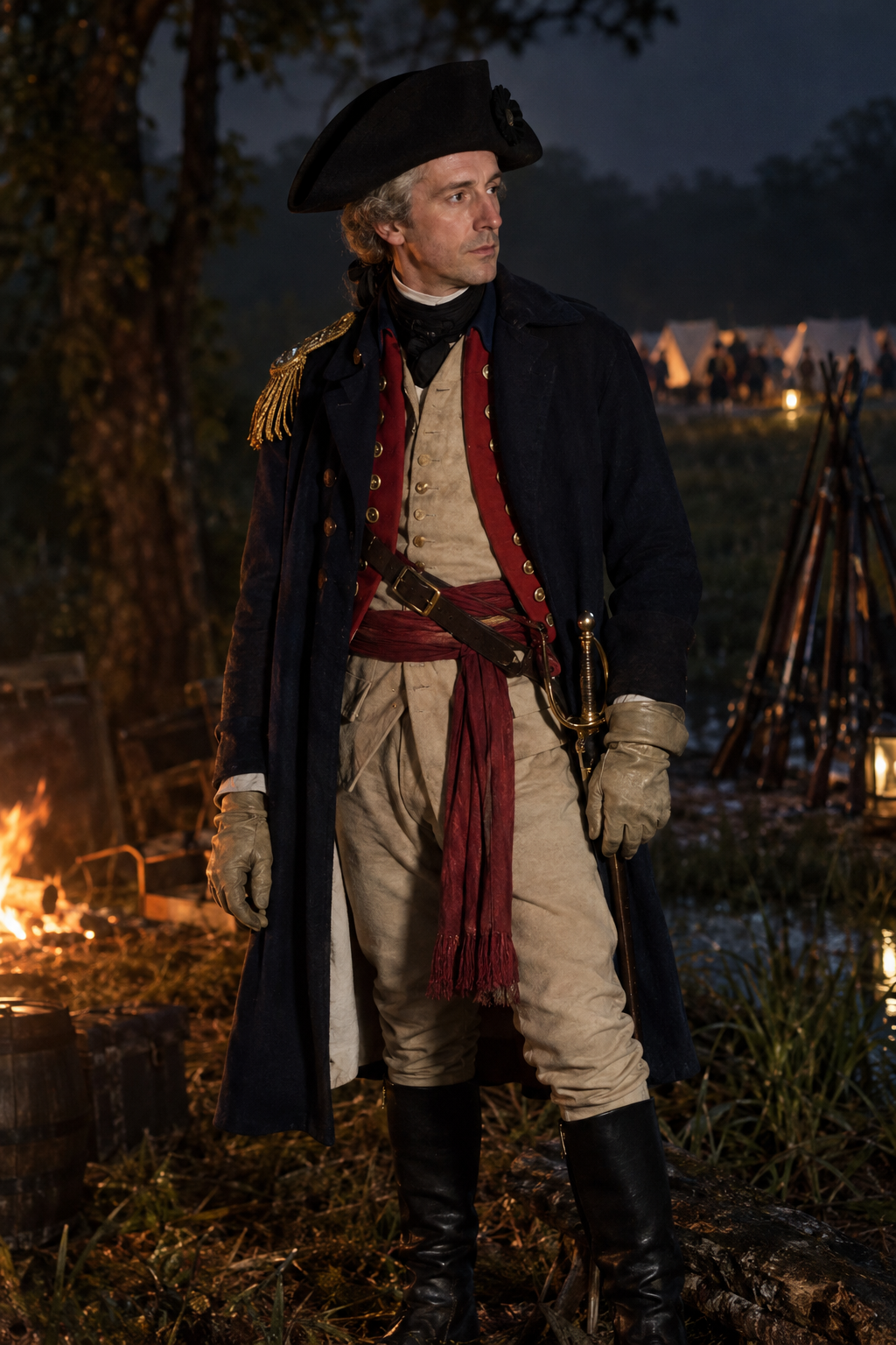 Cornwallis in British camp, Long Island — render B