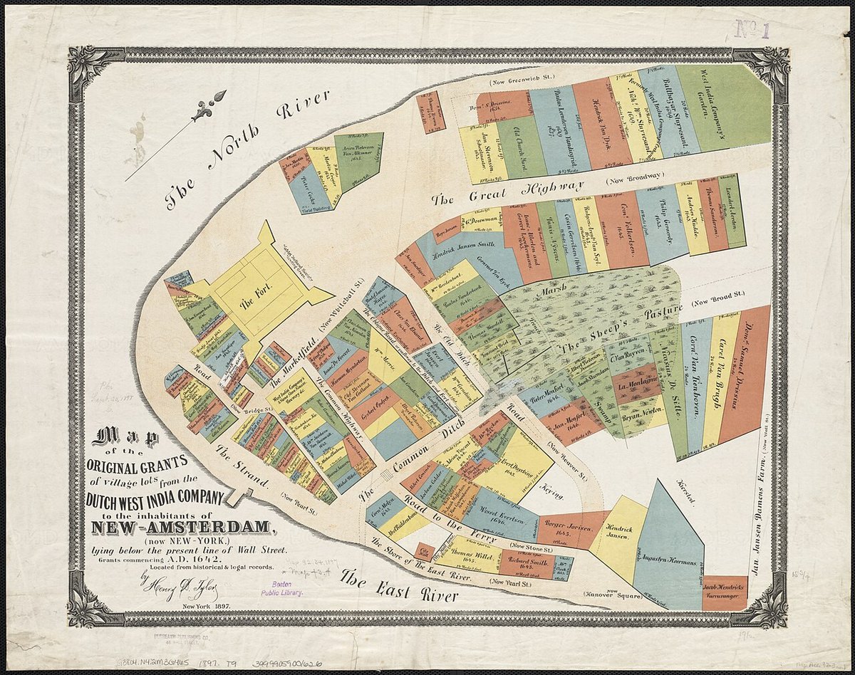 Dutch West India Company Land Grants Map