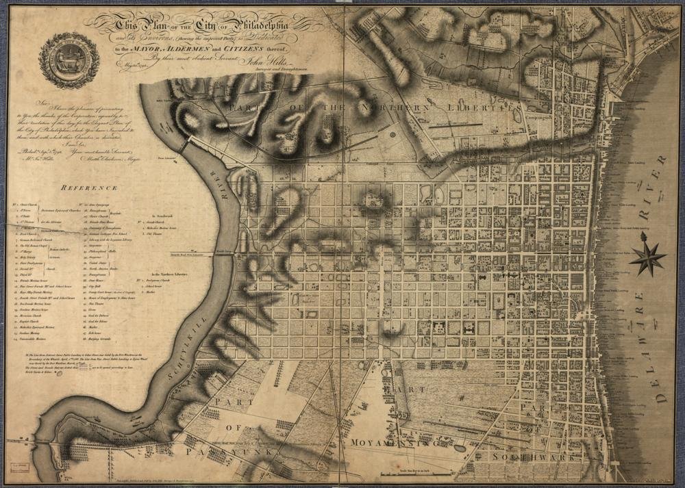 Hills Plan of Philadelphia (1796)