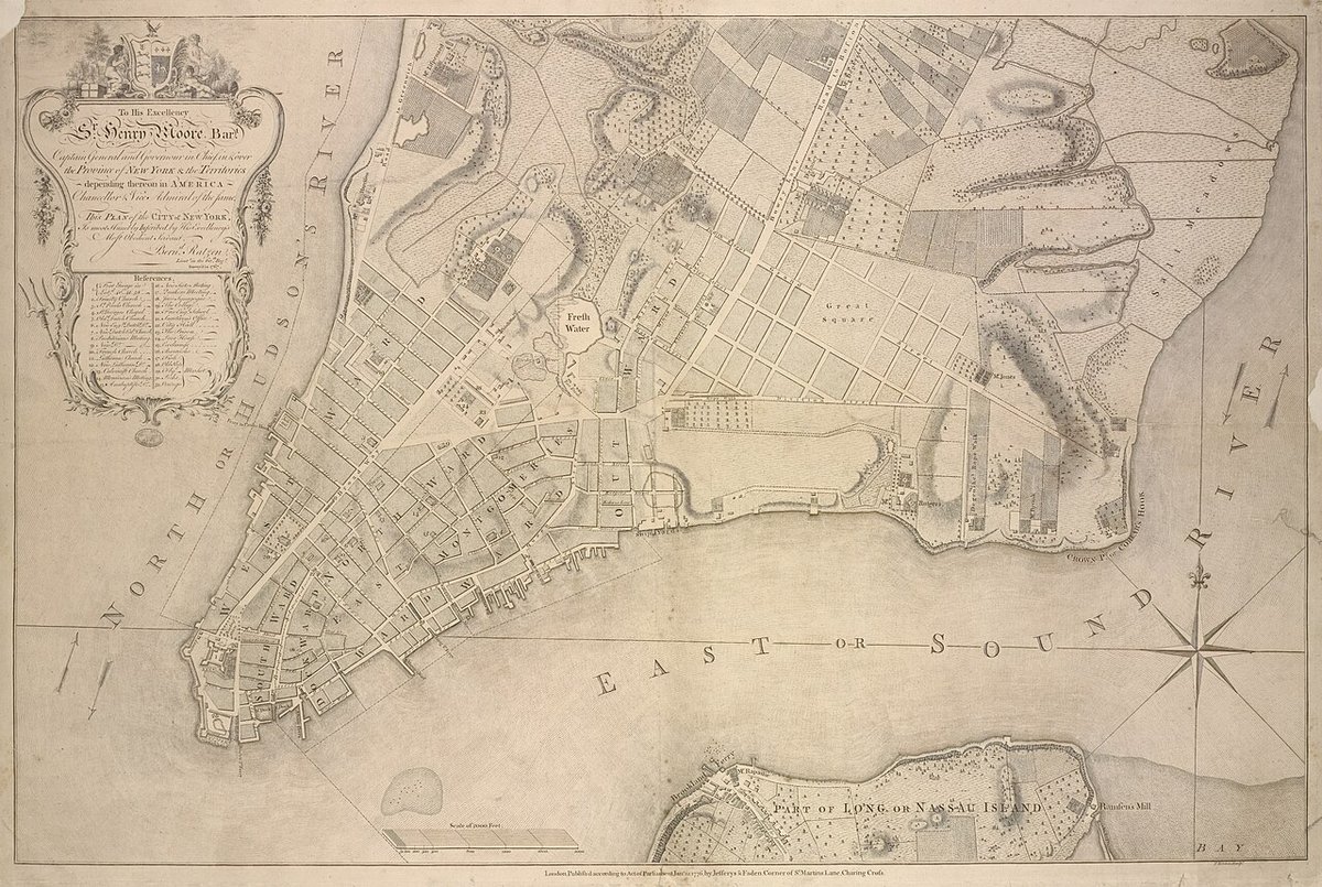 London Magazine Map of New York Island