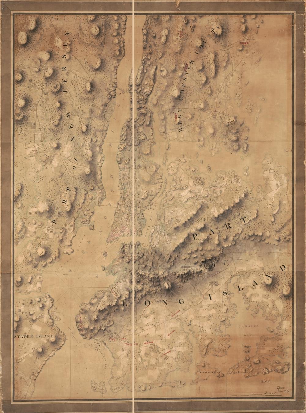 Manuscript Map - British/American Troop Positions
