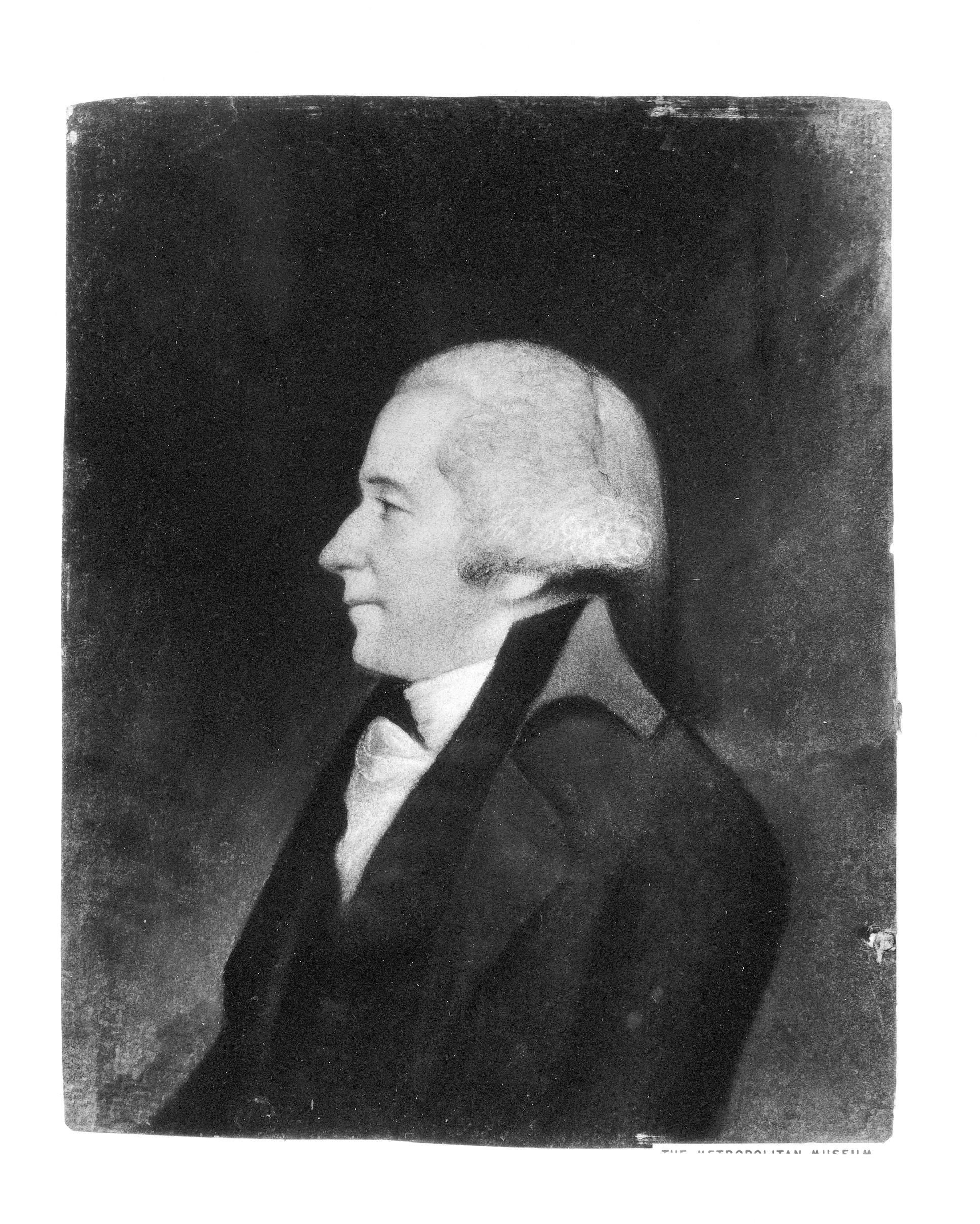 Pastel profile of Hamilton by James Sharples, c. 1796