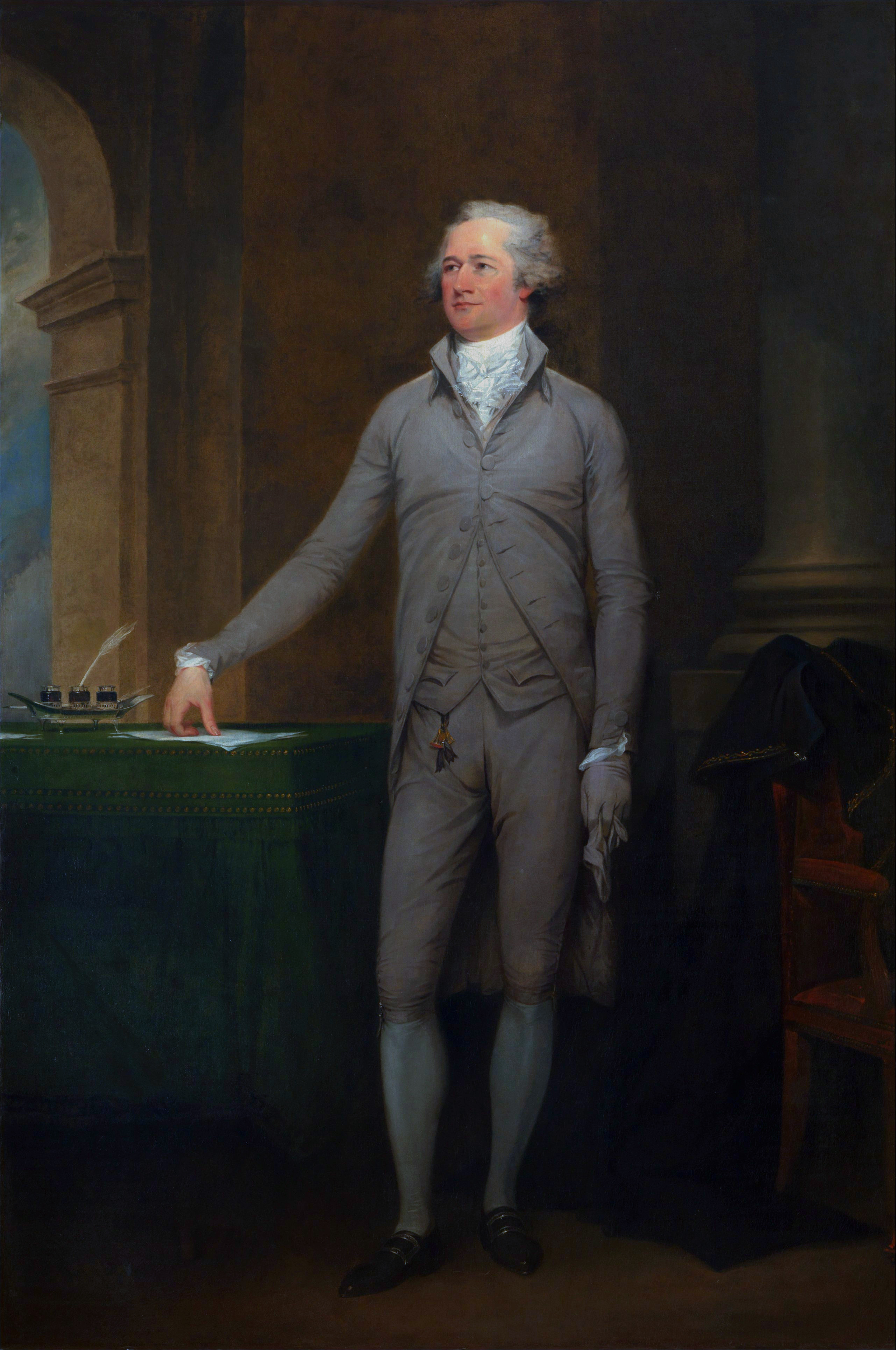 Trumbull full-length portrait of Hamilton, 1792