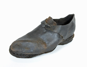 Latchet shoe from the Vasa, 1628, Vasa Museum