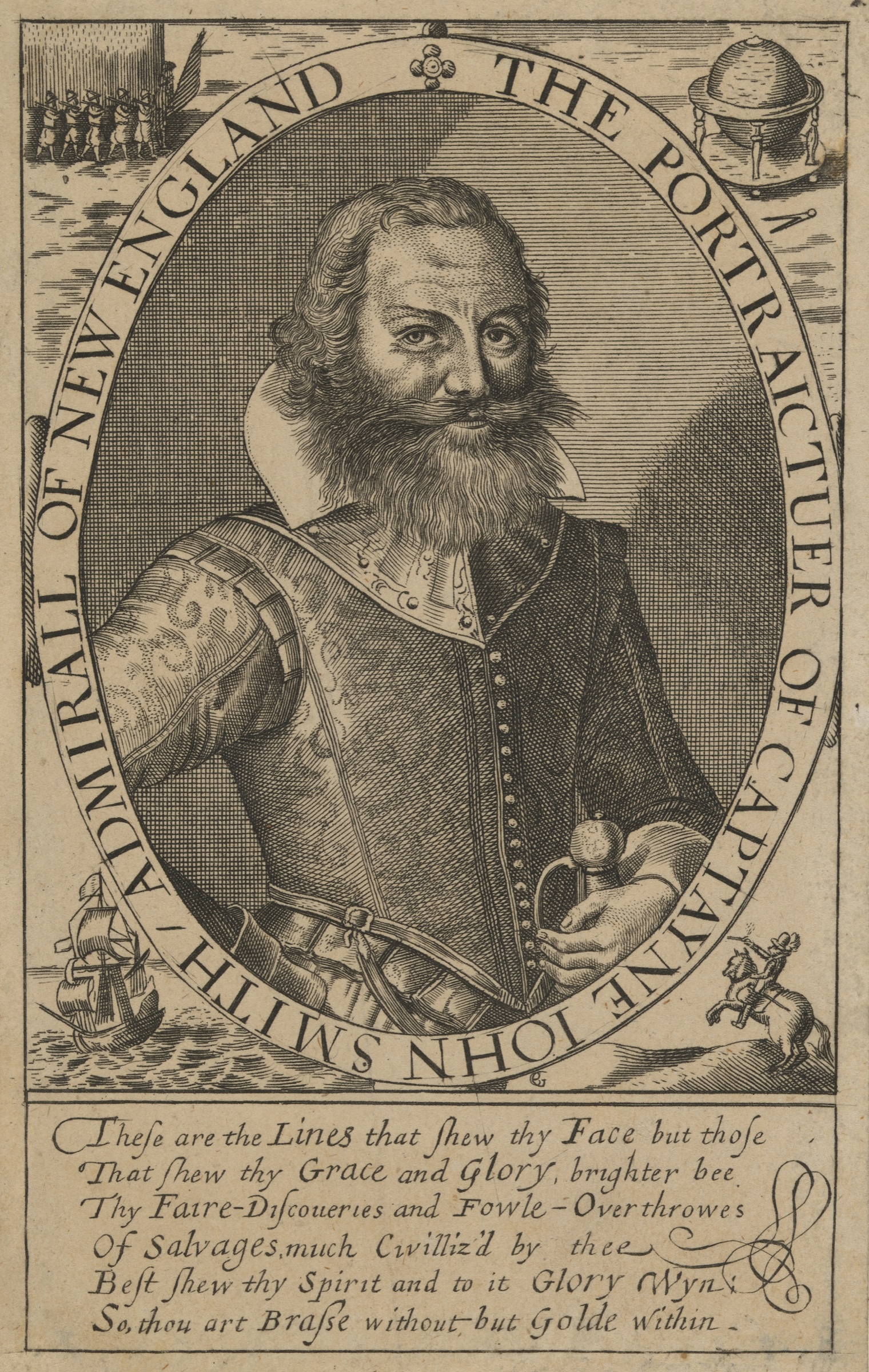 Captain John Smith, engraving c. 1617